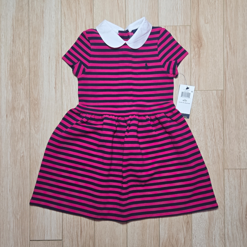 Polo by Ralph Lauren Striped Dress with White Collar